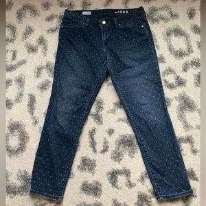 Gap always skinny polka dot jeans Sz 30/10